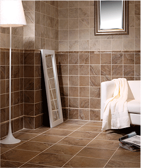 褐色瓷砖美缝效果