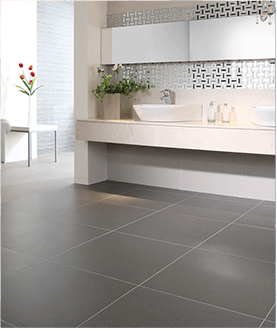 浴室深色瓷砖地面美缝效果图