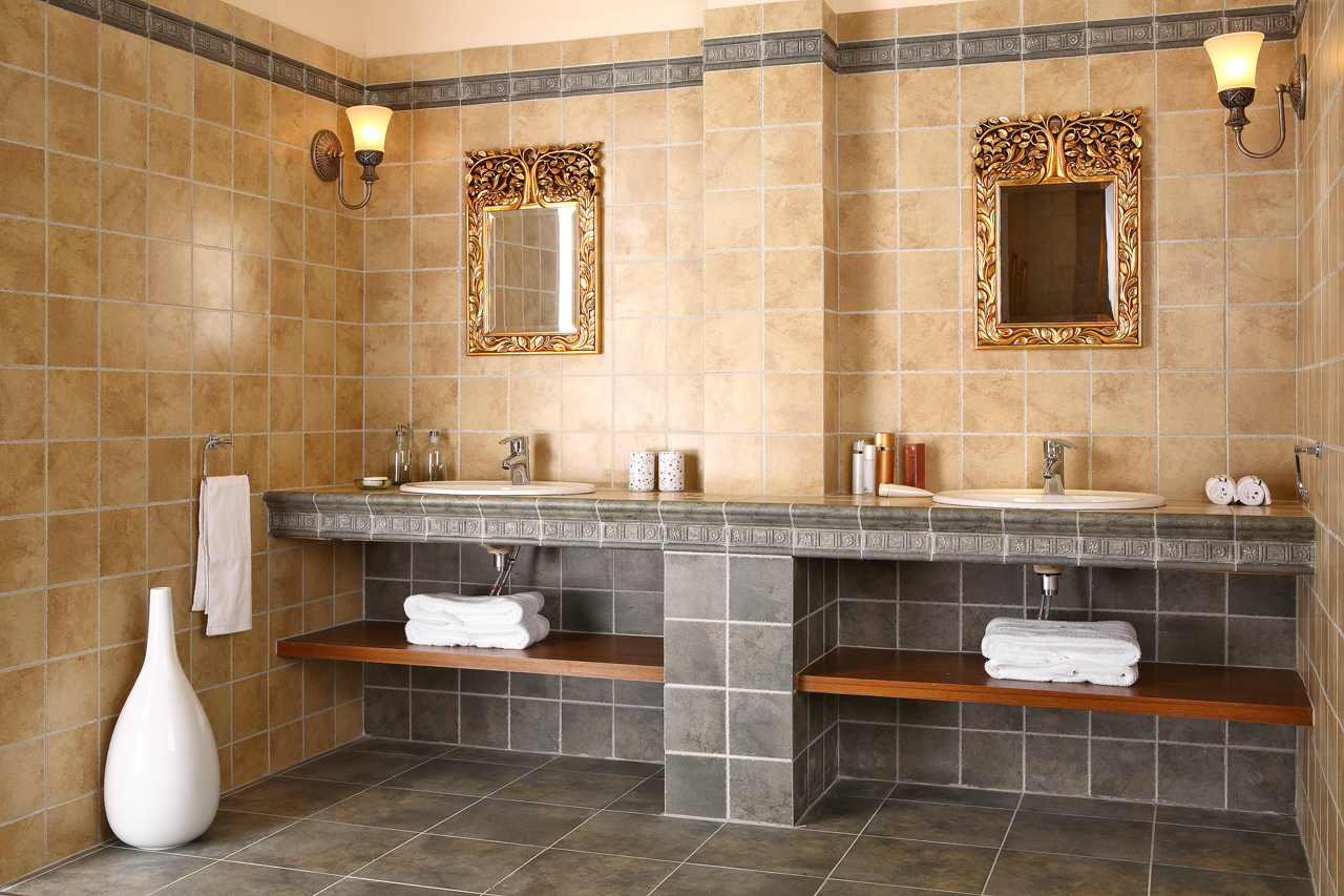 洗手池墙面美缝剂效果图